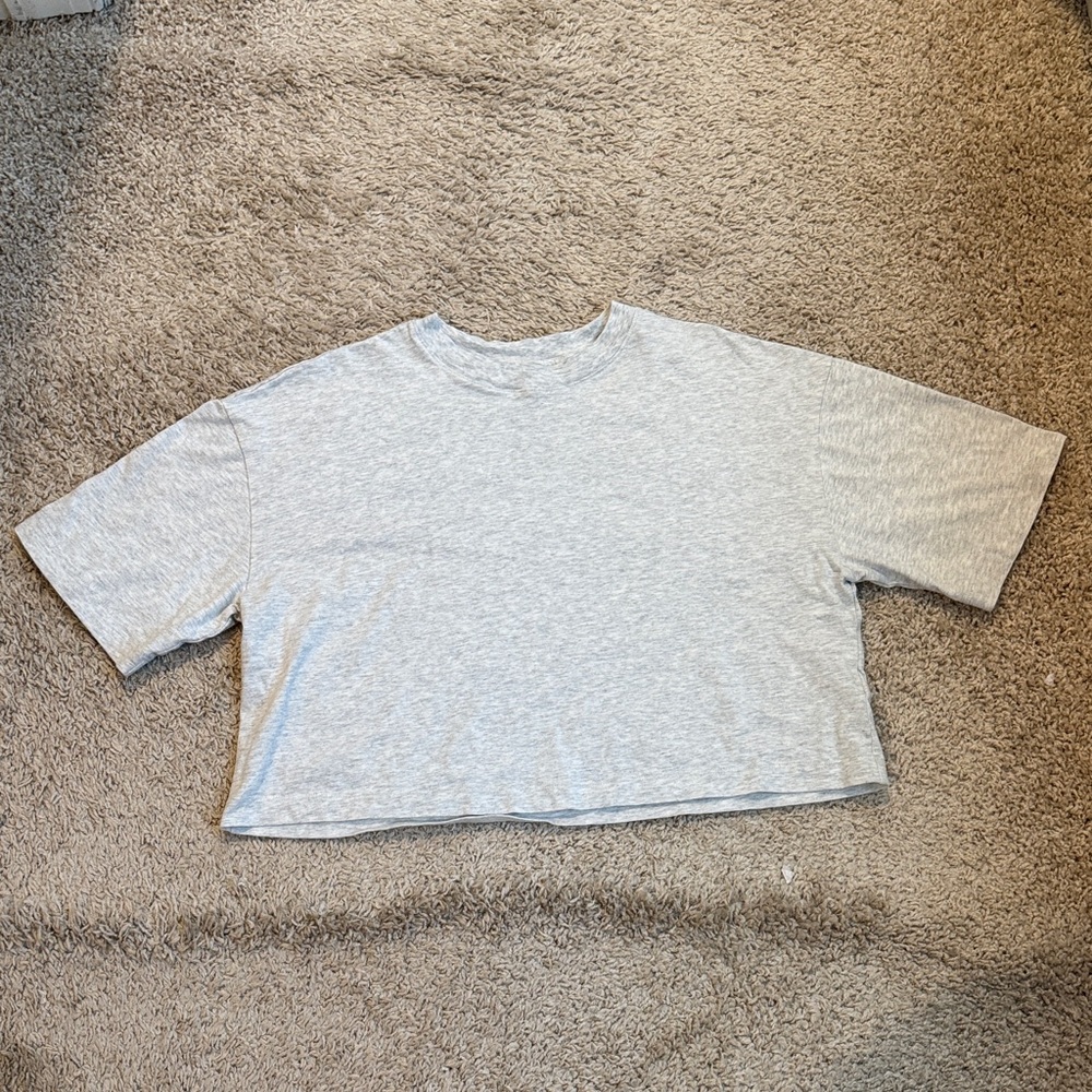 Gray crop T-shirt